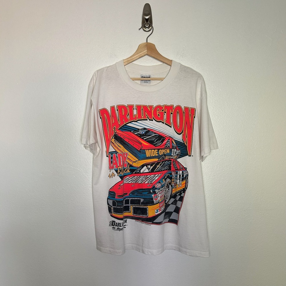 Vintage 90s Made in USA Darlington Speedway "Too Tough To Tame" T-Shirt